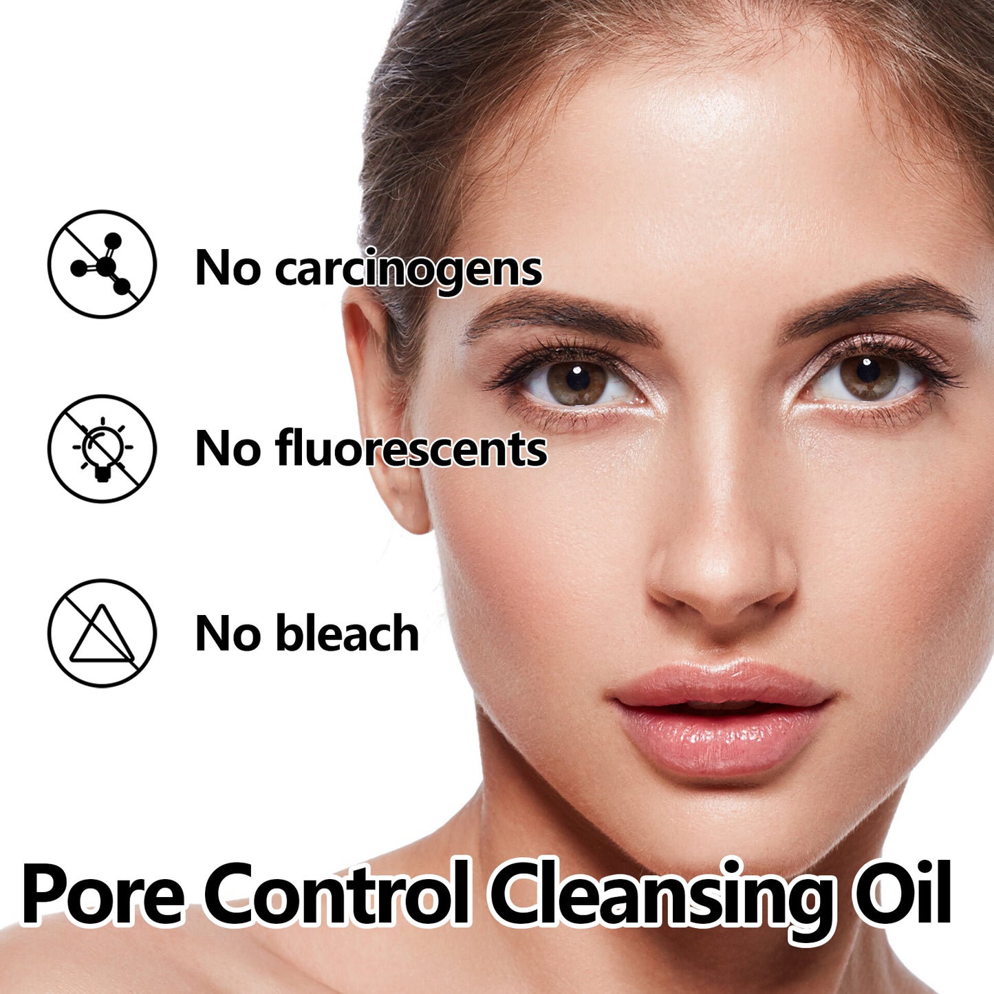 Aceite limpiador para el control de poros, limpia el maquillaje, cuida la piel, limpia los poros.