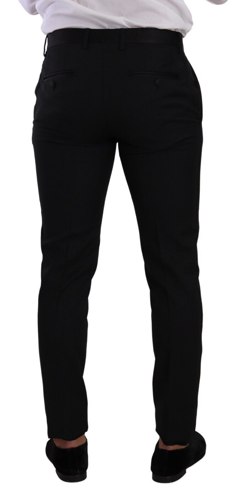 Dolce & Gabbana Black Fantasy GOLD Wool Slim Fit 2 Piece Suit