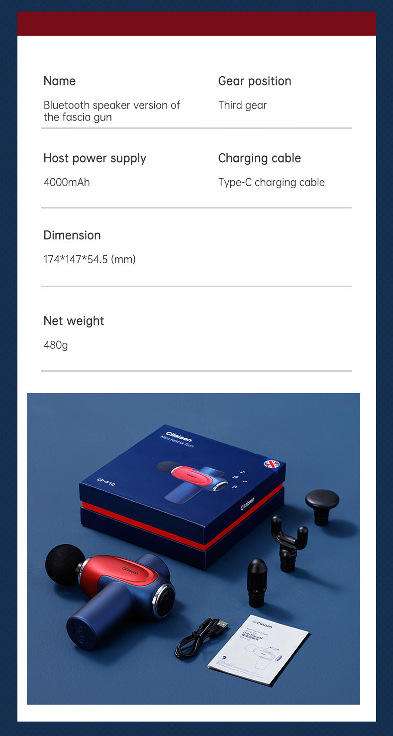Masajeador muscular con pistola de fascia CP-F10, relajante muscular cervical, pistola menstrual eléctrica para piernas.