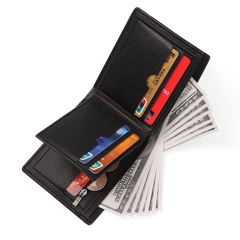 Nueva cartera de cuero con cremallera