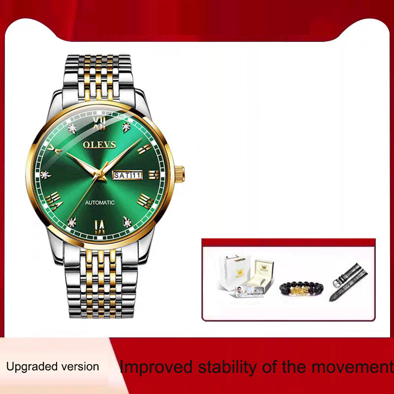 Reloj para hombre, automático, de cuerda simple, resistente al agua