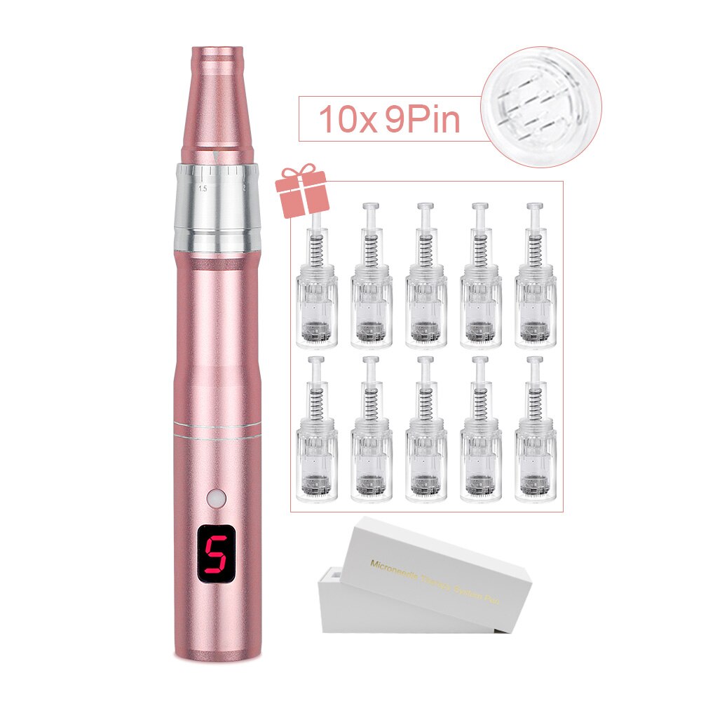 Máquina profesional de microagujas con cartucho, inalámbrica, para Derma MTS Pen, kit de belleza para el cuidado de la piel.