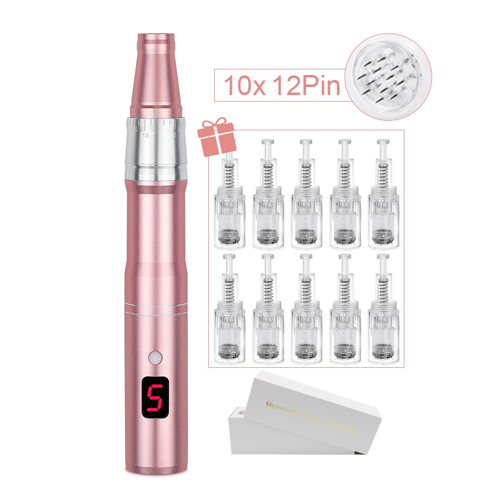 Máquina profesional de microagujas con cartucho, inalámbrica, para Derma MTS Pen, kit de belleza para el cuidado de la piel.