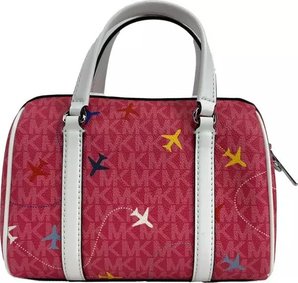Small Leather Duffle Crossbody Bag Travel Edition Dragon Fruit