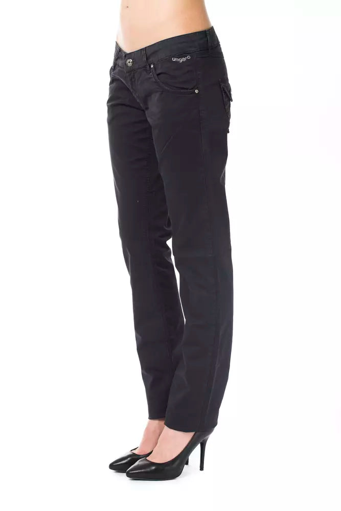 Ungaro Fever Blue Cotton Women Pant