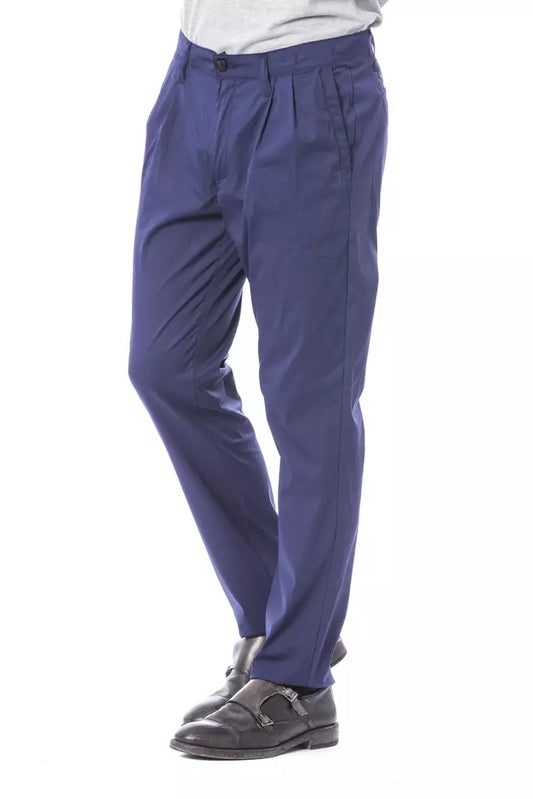 Verri Blue Cotton Men's Chino Pant