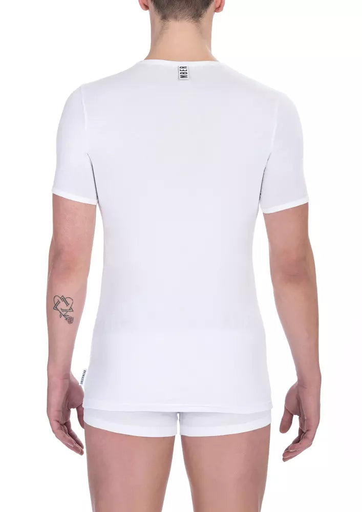 Bikkembergs White Cotton Men's Crewneck T-Shirt