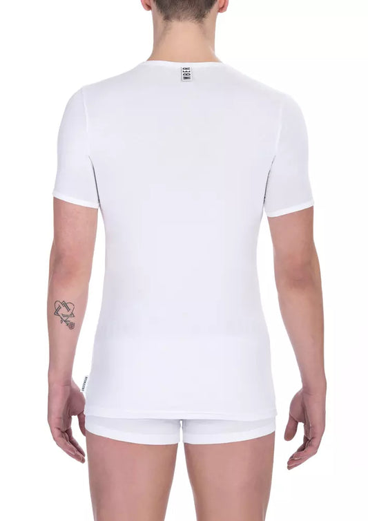 Bikkembergs White Cotton Men's Crewneck T-Shirt