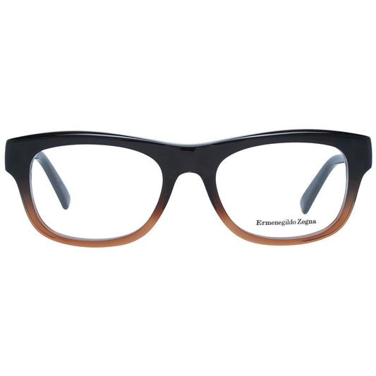 Ermenegildo Zegna Brown Men Glasses Frame