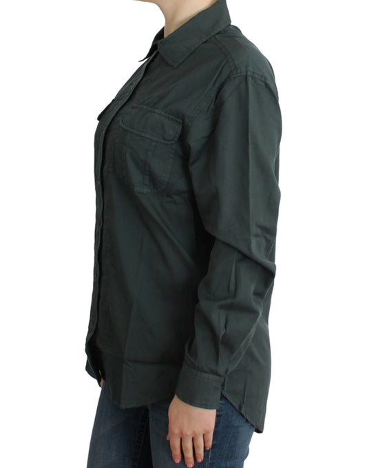 Cavalli Gray button down shirt