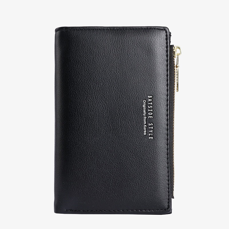 Cartera ultrafina, con cremallera lateral