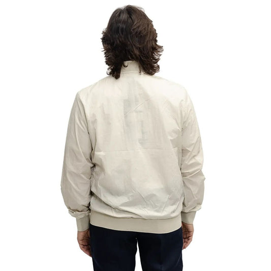 Refrigiwear Beige Nylon Men Bomber Jacket