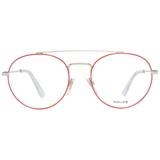 Police Red Men Glasses Frame