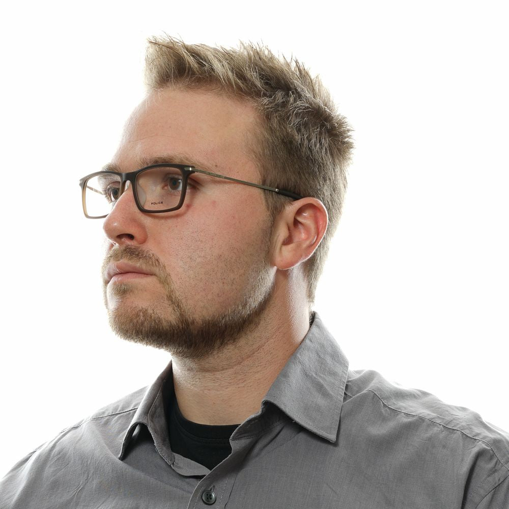 Police Brown Men Glasses Frame