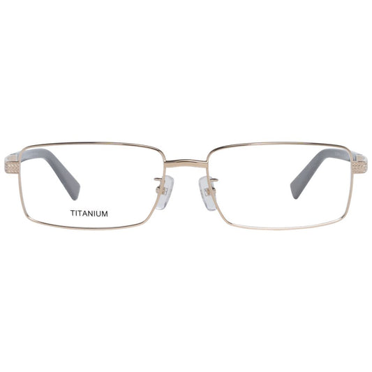 Ermenegildo Zegna Gold Men Glasses Frame