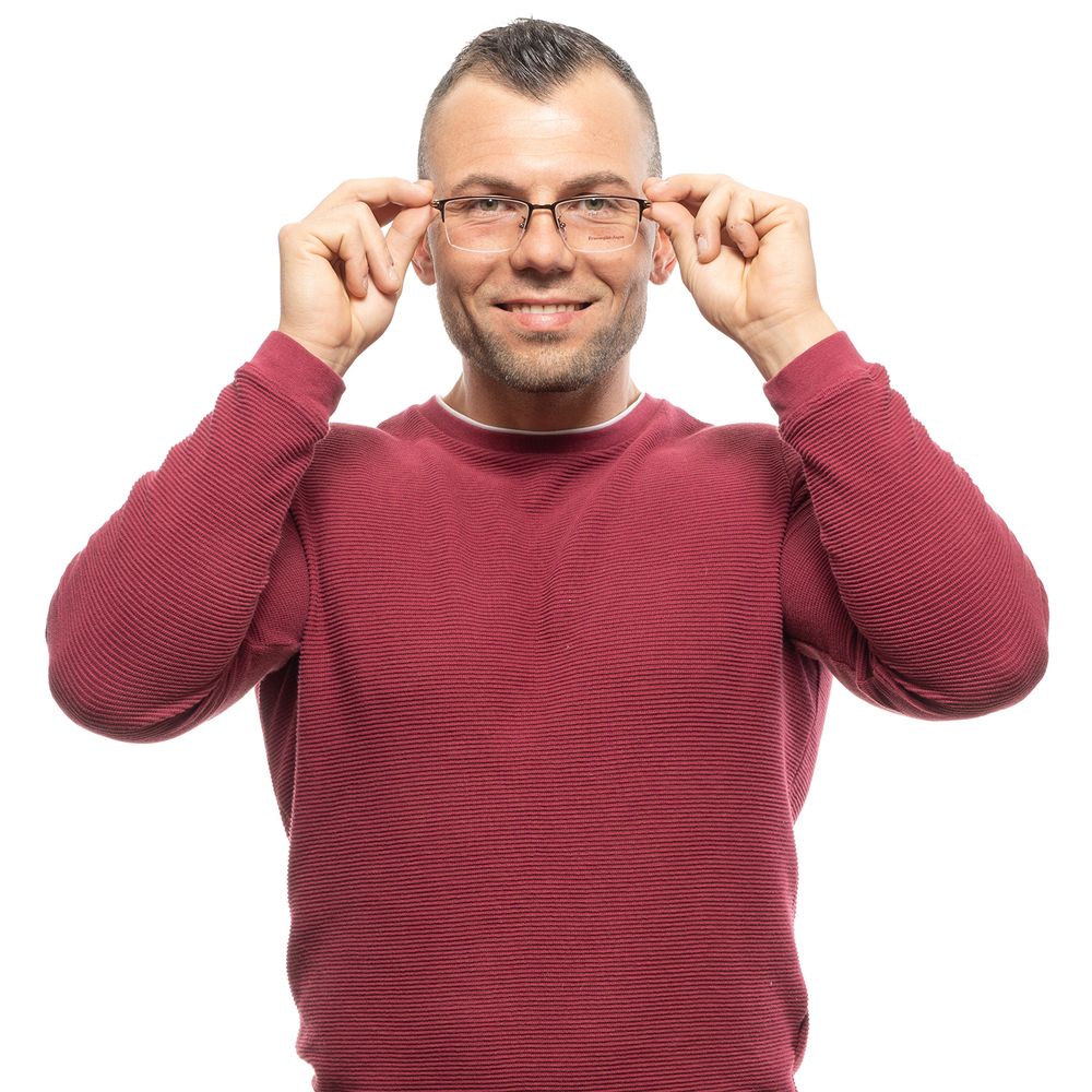 Ermenegildo Zegna Bronze Men Glasses Frame