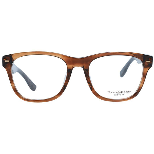Ermenegildo Zegna Brown Men Glasses Frame