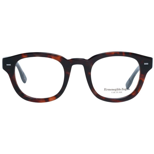 Ermenegildo Zegna Brown Men Glasses Frame