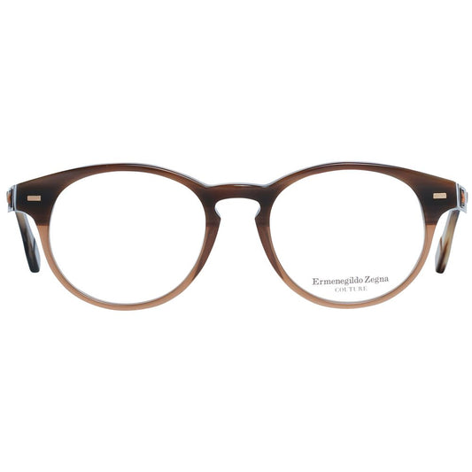 Ermenegildo Zegna Brown Men Glasses Frame