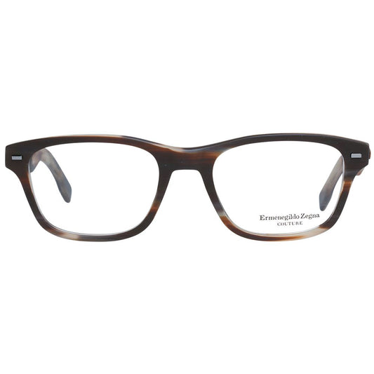 Ermenegildo Zegna Brown Men Glasses Frame