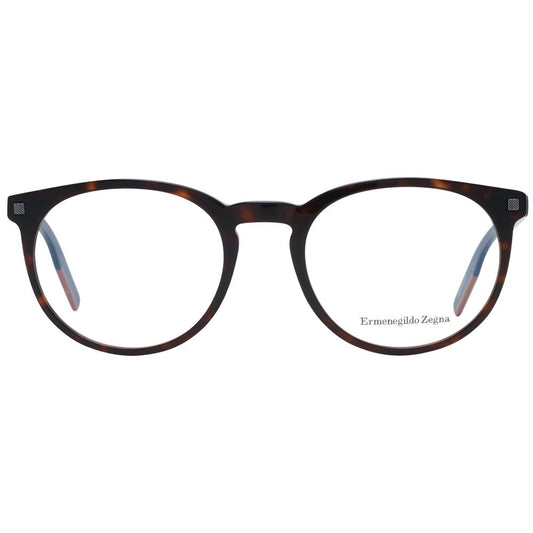 Ermenegildo Zegna Brown Men Glasses Frame