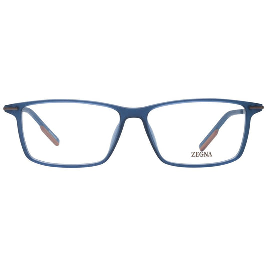 Ermenegildo Zegna Blue Men Glasses Frame