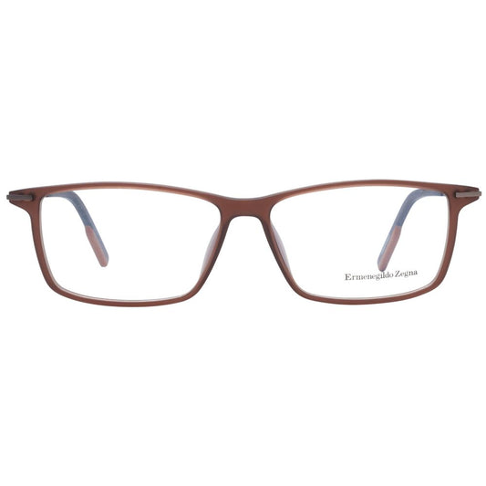Ermenegildo Zegna Brown Men Glasses Frame