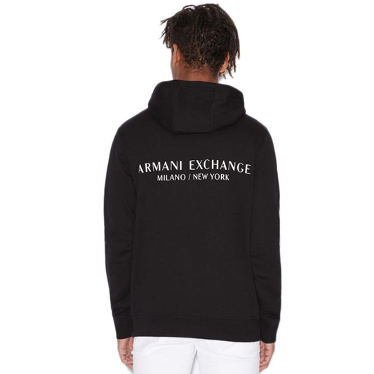 Armani Exchange Black Cotton Hoody