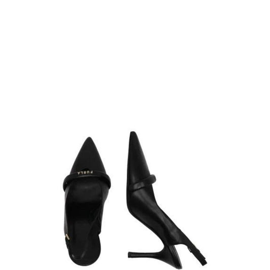 Furla Black Leather High Heel
