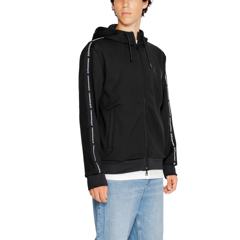 EA7 Emporio Armani Black Polyester Hoody