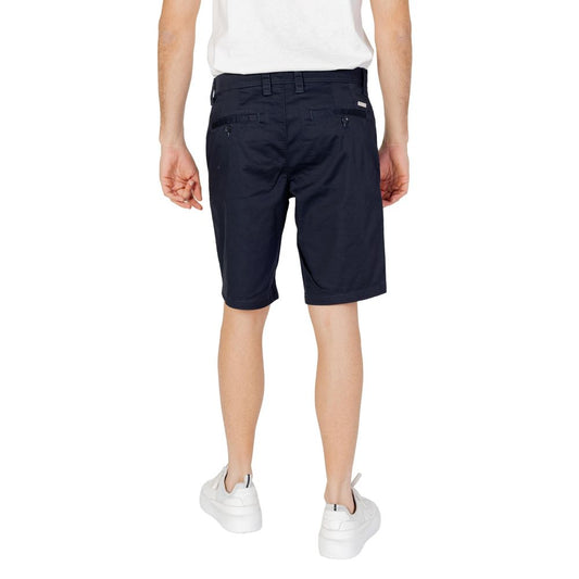 Armani Exchange Blue Cotton Bermuda