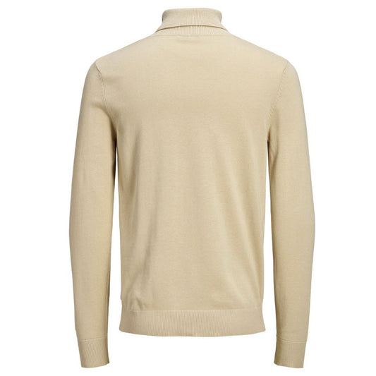 Jack Jones Beige Cotton Turtleneck