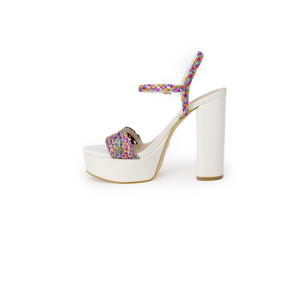 Guess White Polyester Sandal