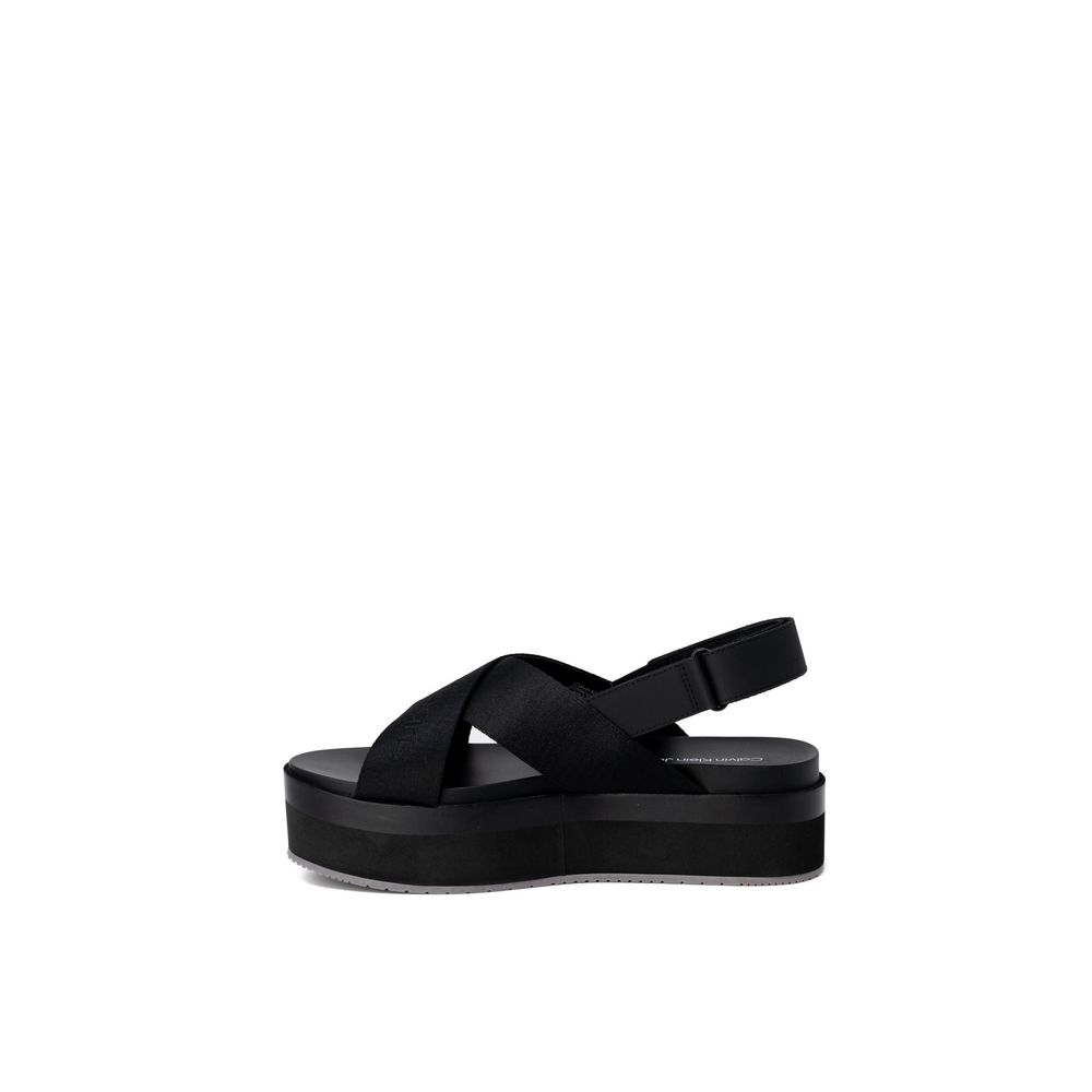 Calvin Klein Jeans Black Recycled Polyurethane Sandal