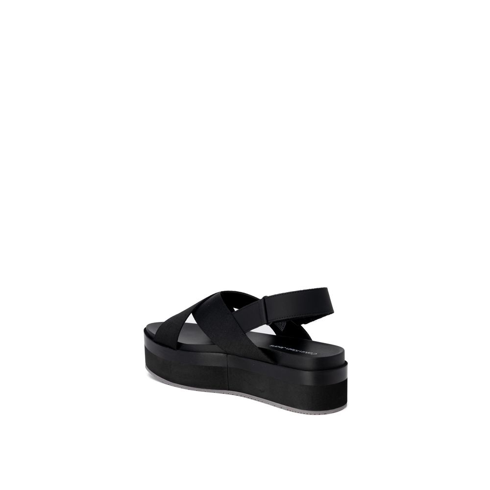 Calvin Klein Jeans Black Recycled Polyurethane Sandal
