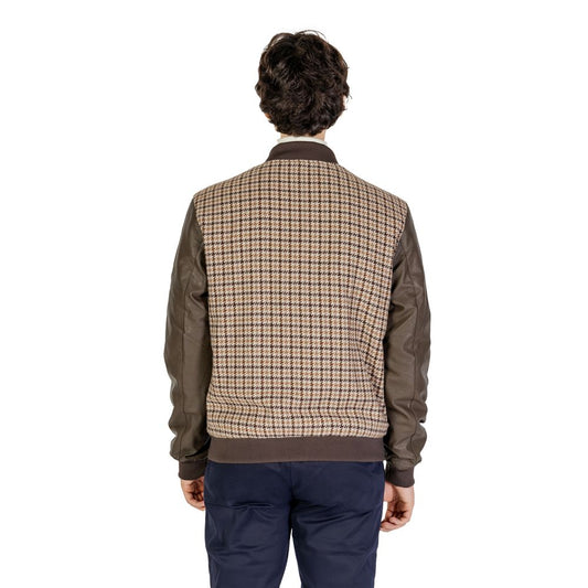 Gianni Lupo Brown Polyester Jackets & Coat