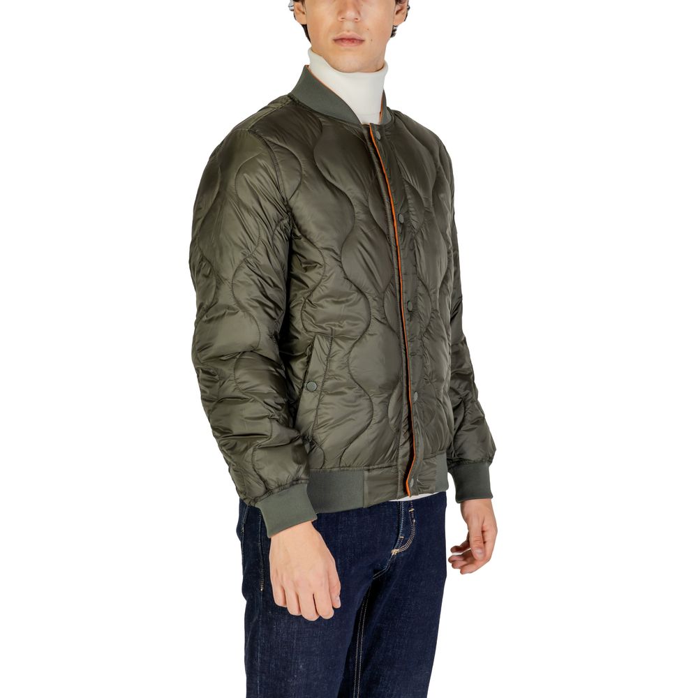Gianni Lupo Green Polyamide Jackets & Coat
