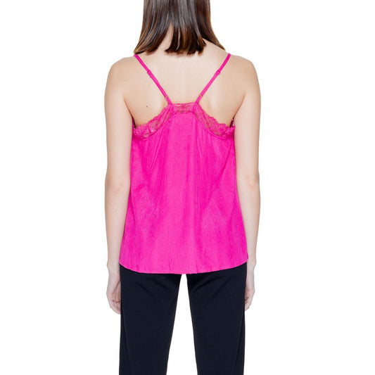 Vila Clothes Pink Viscose Tank Top