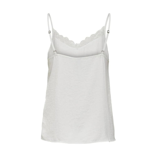 Jacqueline De Yong White Polyester Tank Top