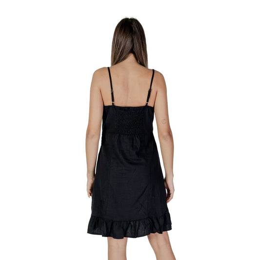B.Young Black Linen Midi