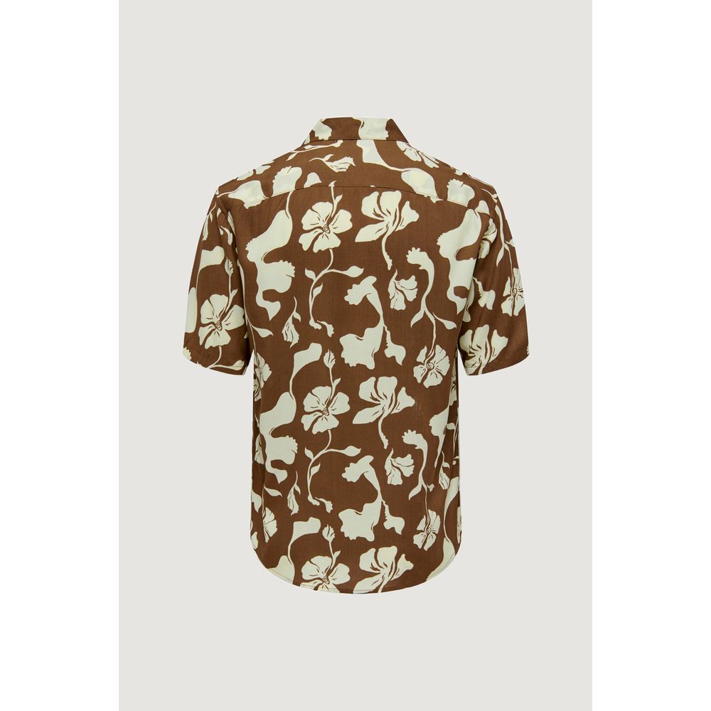 Only & Sons Brown Viscose Shortsleeve