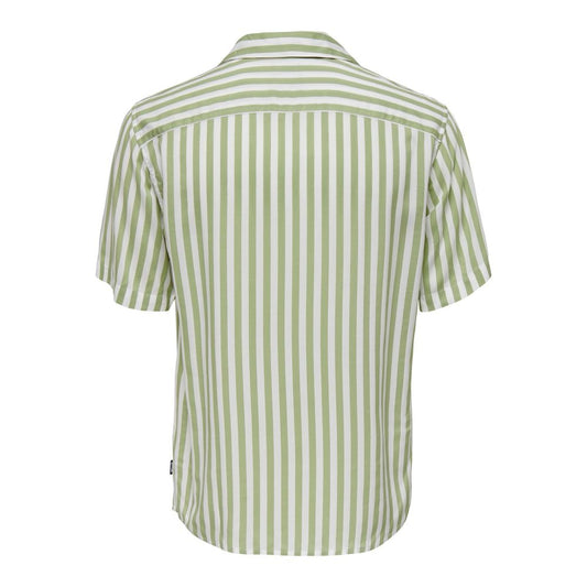 Only & Sons Green Viscose Shortsleeve