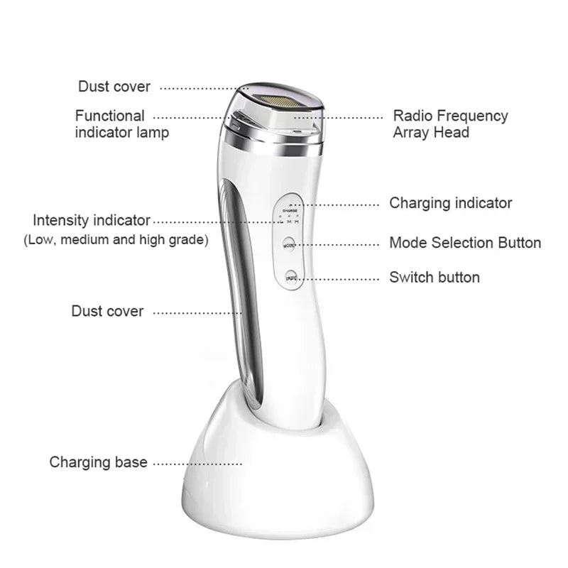 Máquina eléctrica de lifting facial con matriz de puntos, reafirmante de la piel, rejuvenecimiento, eliminación de arrugas, masajeador facial