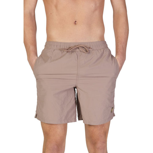 Lyle & Scott Beige Nylon Swim Short