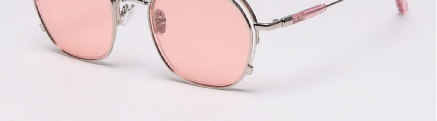 Gafas de sol abatibles con protección solar, gafas de sol polarizadas de media montura para mujer