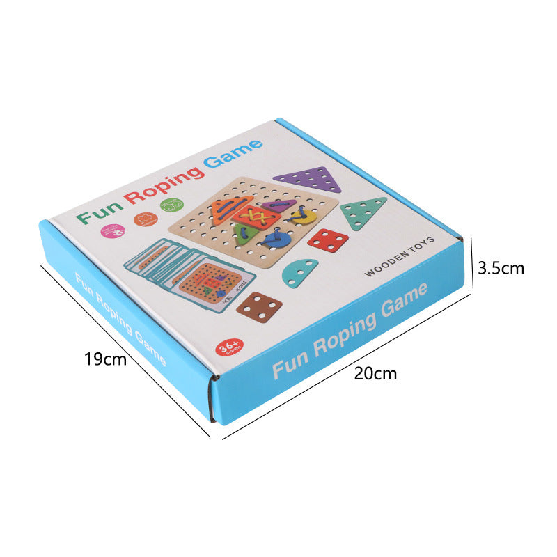 Juego creativo de cuerdas para niños, rompecabezas de educación temprana para bebés.