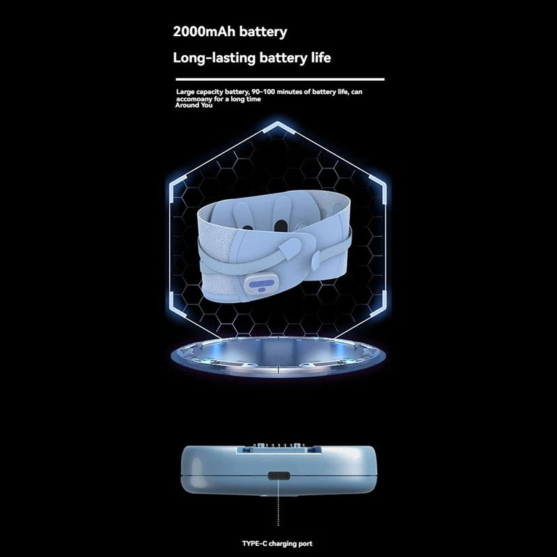 Cinturón de soporte moldeador de cintura, masajeador, compresa caliente con pulso y vibración para la cintura.