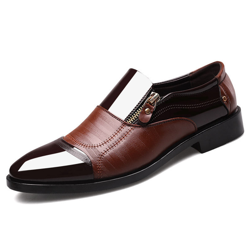 Zapatos formales de cuero para hombre, puntiagudos, casuales