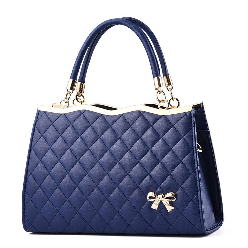 Bolso de mano bordado Lingge para mujer, grande, bandolera de un solo hombro