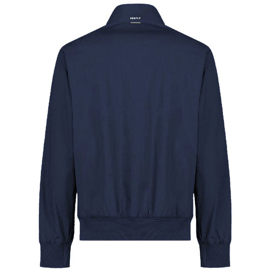 People Of Shibuya Blue Cotton Men's Bomber Jacket